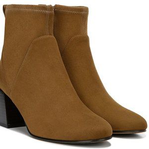 Via Spiga Diana Tan Suede Block Heel Women's Boots